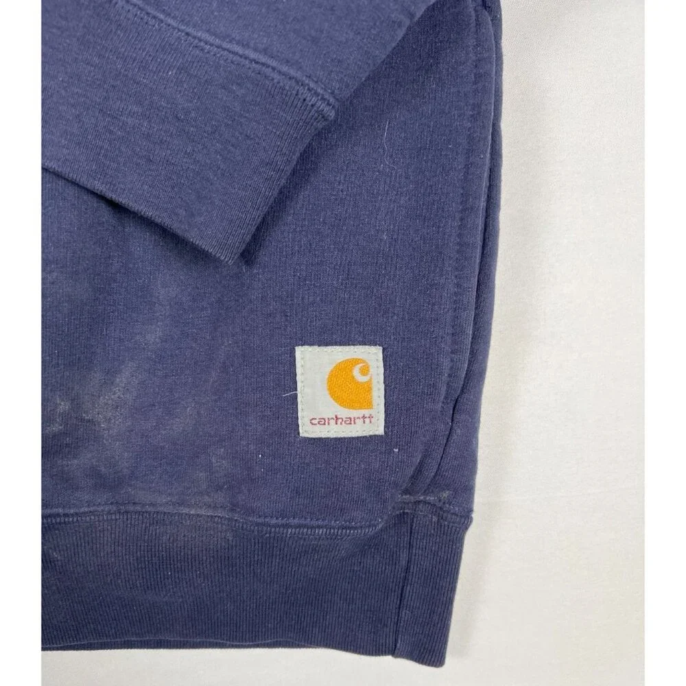 Carhartt Men Large Blue J154 Loose Fit Midweight Crewneck Logo Sweatshirt - Picture 6 of 6
